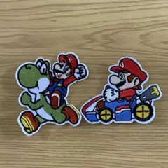 スーパーマリオアイロンワッペン2枚セット　大きめ
