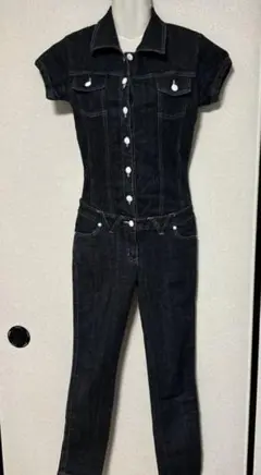 baby Shop ダークデニム 半袖オールインワン S