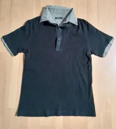 COMME ISM 黒のポロシャツ 半袖