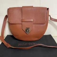 美品 イヴ サンローラン ハーフムーン ショルダー バッグ レザー ysl