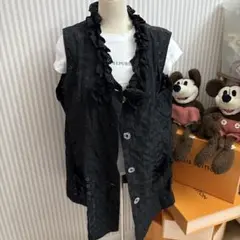 青山伊万里　花柄ベスト　サイズＬ.LL
