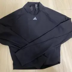 adidas HEAT.RDY ブラック ハイネックトップス A/S