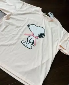 即完売品 超激レア スヌーピー ワンポイント リボンTシャツ シャツ スウェット