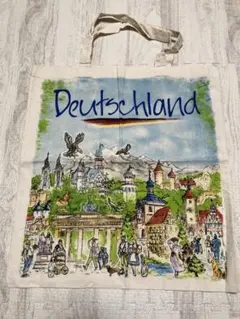 【匿名配送】A4収納可　エコバッグ　ドイツ柄　deutschland