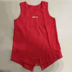 COMME CA ISM 赤 タンクトップロンパース　80