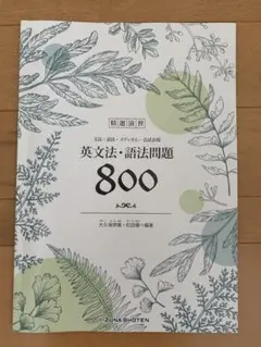 英文法 語法問題800 精選演習 いいずな書店