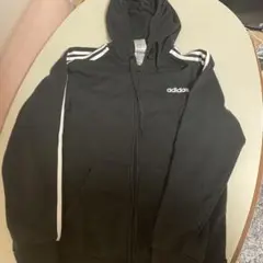 adidas ブラック フルジップ パーカー Lサイズ