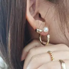 Cフープピアス パールタイプ RP044