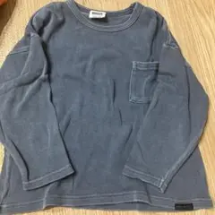 ブリーズ　100cm ブルー 長袖カットソー 胸ポケット付き