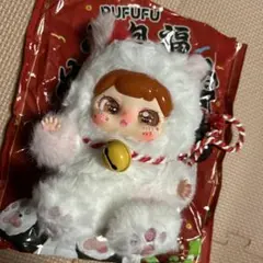 pufufu 小泡福 ぬいぐるみ ストラップ TOPTOY 白狐祥瑞