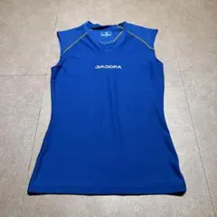 Diadora スポーツウェア　タンクトップ　青　ブルー　M