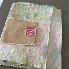 ジャンクジャーナル素材　染め布8枚 ビミョー染め20.5×28.5cm 1点のみ