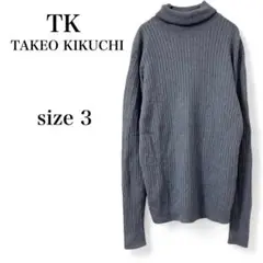 【タケオキクチ】 トップス ニット 長袖 ハイネック タートルネック
