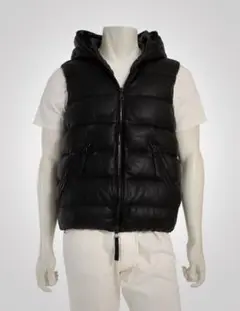 DUVETICA LEATHER aristeotre ダウンベスト レザー 黒