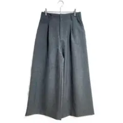 美品 アンタイトル ワイドパンツ グレー M カジュアル おでかけ 通勤通学