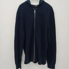Theory セオリー ワッフルジップアップ パーカー ネイビー XS