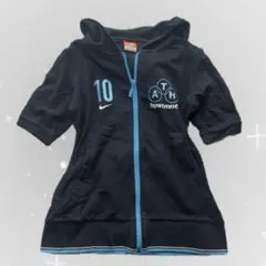 00s Nike 半袖ジップパーカー ワッフル y2k sports mix