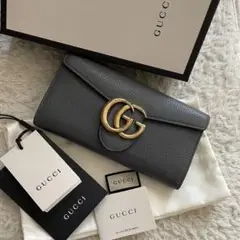 【美品】225 GUCCI グッチ マーモント2つ折り 長財布