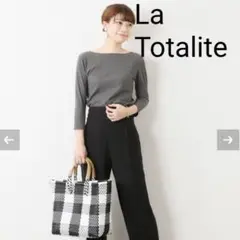 ラトータリテ リブ 2WAYネックプルオーバー