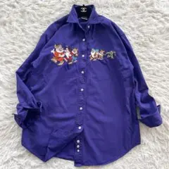 Disney STORE 刺繍　七人の小人　白雪姫　長袖　ボタン　シャツ
