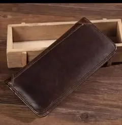 ダークブラウン レザー 長財布