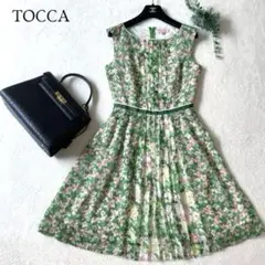美品✨️TOCCA トッカ 総柄 フラワープリント フレアーワンピース