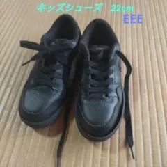 WIMBLEDONブラックシューズ　22cmEEE