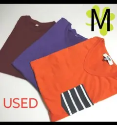 USED★レディーストップス・半袖・Tシャツ・カットソー・薄手・3枚セット・М