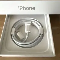 純正・新品Apple iPhone・Lightningケーブル・ステッカー付き