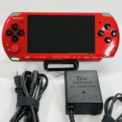 【極美品‼︎】SONY PSP-3000 レッド ブラック ACアダプター付き