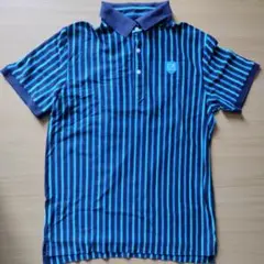 23GOLF ストライプポロシャツ L