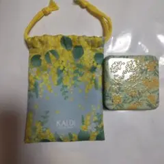 カルディ ミモザ巾着&ミモザミニ缶 2点セット