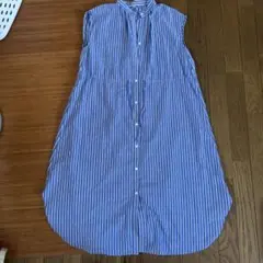 ノースリーブストライプワンピース