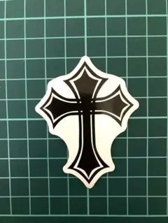 防水ステッカー　モノクロ　十字架