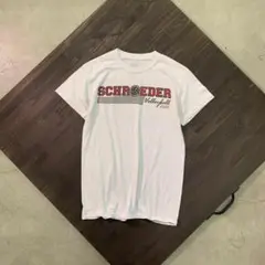 7SM1 バレーボール　プリントTシャツ 半袖　白　インポート　古着used