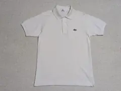 極美品 LACOSTE ラコステ ポロシャツ オフホワイト 鹿の子 日本製古着