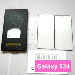 Galaxy S24 ガラスフィルム (2枚) レンズ保護フィルム (2枚)