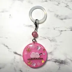 6091☆ シマエナガ　アンブレラマーカー　チャーム　レジン　ハンドメイド