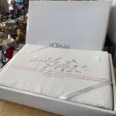HOTMAN 刺繍入りフラットシーツ シングル 140×245cm