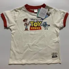 綿100 トイストーリー　ウッディ　バズ　レックス仲間達プリントTシャツ　100