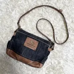 ✨美品✨バーバリー ブルーレーベル ショルダーバッグ デニム ホースロゴ レザー