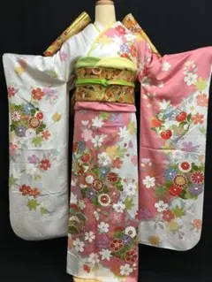 振袖 久保耕 久美すがた 金駒 金彩 ふり布付き 身丈168cm 撥水加工済 振袖 久保耕 久美すがた 金駒 金彩 ふり布付 身丈163cm パール