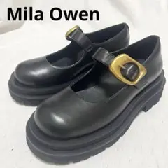 【美品】Mila Owen ミラオーウェン　厚底　メタルバックル　メリージェーン
