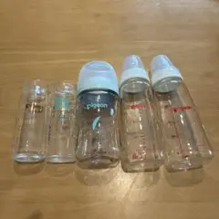 Pigeon 哺乳瓶 5本セット 計量目盛り付き
