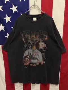 Travis Scottヴィンテージ加工プリントTシャツ