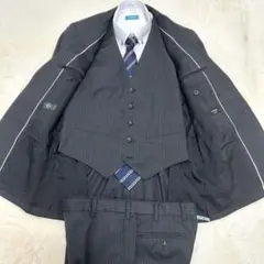 【美品】VISARUNO×REDA 3ピース セットアップ チャコールグレー M