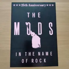 THE MODS 25周年記念フライヤー 黒地にピンクのロゴ