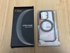 TORRAS iPhone 15 Pro ケース 360度回転スタンド グレー