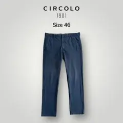 CIRCOLO 1901 股下72 ストレッチ　パンツ　ネイビー　46