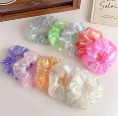 新品❣️シュシュ 10個　セット　光る　キラキラ　夏　祭り 可愛い　人気　夜